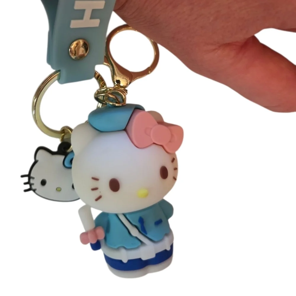 Hello Kitty Y2K Keyring With Thick Wrislet Strap